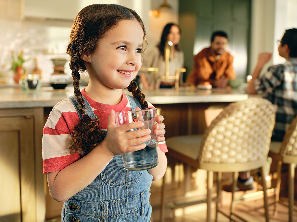 Girl drinking water